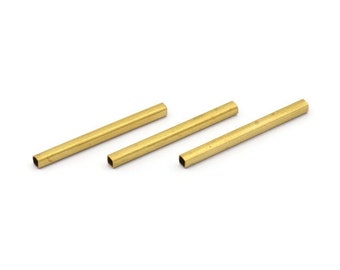 Brass Square Tube - 50 Raw Brass Square Tubes (2x25mm) Bs 1567