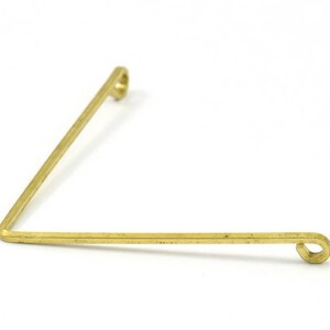 Brass Wire Pendant, 24 Raw Brass Wire Pendant With 2 Holes (40x1mm) BS 1764