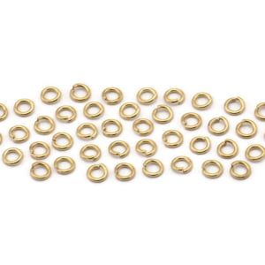 3mm Jump Ring - 250 Raw Brass Jump Rings (3x0.60mm) A0395