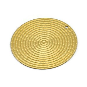 Brass Round Tag, 10 Raw Brass Stamping Blanks With 1 Hole, Charms, Findings (34mm) A1182