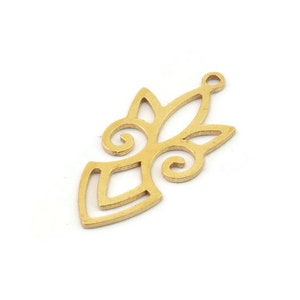Brass Geometric Charm, Raw Brass Geometric Charms, Brass Earring Charms, Brass Charms for Jewelry Making (24x11x0.60mm) SMP1290