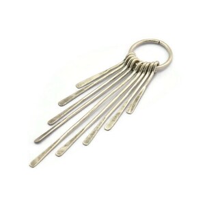 Silver Fringed Earring, Antique Silver Plated Brass Hammered Fringed Trim Earring With 1 Loop, Pendants, Findings (82x18mm) E380 H0636