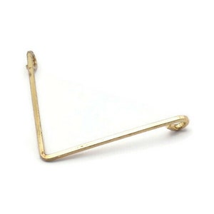 Gold Wire Pendant, 8 Gold Plated Brass Wire Pendant With 2 Holes (30x1mm) BS 2194