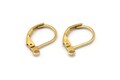 Leverback Earring Finding, 50 Raw Brass Plain Leverback Earring Findings (16x10mm) Bs 1102--a0896