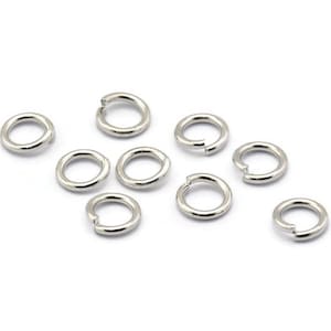 Silver Jump Ring, 250 Silver Tone Brass Jump Rings (6x1mm) A0988