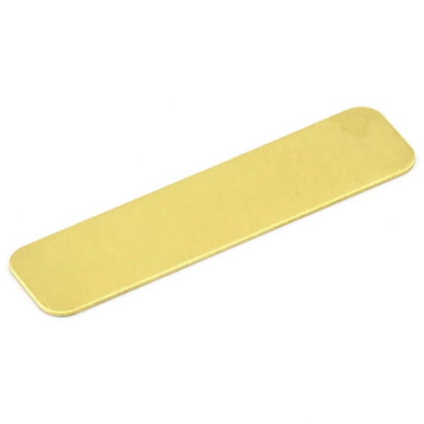 Rectangle Stamping Bar, 10 Huge Raw Brass Rectangle Stamping Blanks (40x10mm) Brs 715-0 A0473