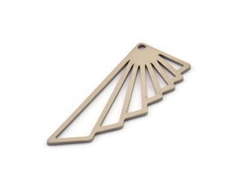 Stalen geometrische bedel, roestvrijstalen bedel met 1 gat (30 x 12 x 0,80 mm) SMP1480