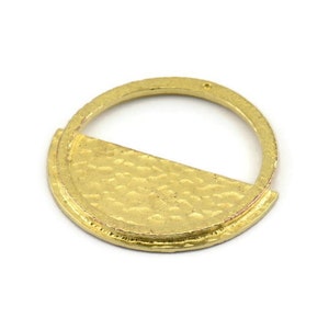 Brass Round Charm, Hammered Raw Brass Round Charms, Earrings, Pendants, Findings (31mm) N1092