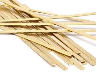 Brass Bracelet Blank, 10 Raw Brass Bracelet Stamping Blank Bangles ( 4x136x0.80mm) D435
