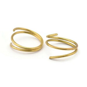Wire Ring Setting - 12 Raw Brass Ring Settings (17mm) Bs-1235