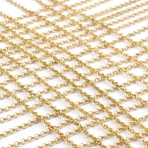 Raw Brass Rolo Chain, Soldered Brass Rolo Chain (1.8mm) Rb 8-16-Y