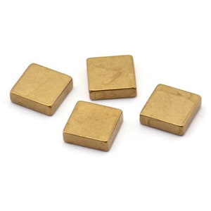 Raw Brass Finding, 10 Raw Brass Thick Squares (10x3mm) D0371