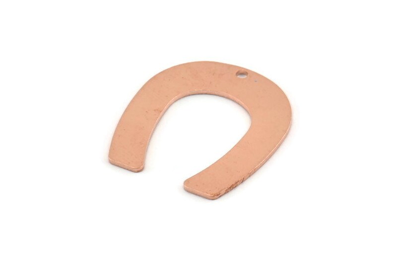 U Shaped Charm M446 10 Raw Copper U Shaped Charms With 1 Hole 25x22x0.80mm Blanks
