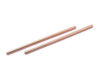 Himmeli Copper Tubes, 30 Raw Copper Tube Beads (2x60mm) D0253