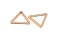 Rose Gold Triangle, 2 Rose Gold Plated Brass Triangle Rings, Rose Gold Charms (27x2mm) D0014 Q0300