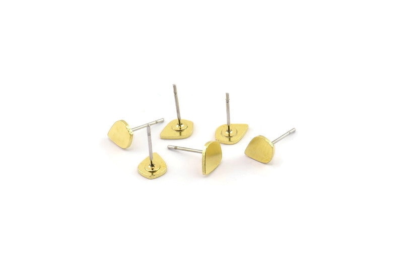 Spicy gen studs tiny “brass Brass Stud Earring, 12 Raw Brass Tiny