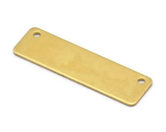 Brass Connector Tag, 10 Raw Brass Stamping Blanks (10x35x0.80) B0193