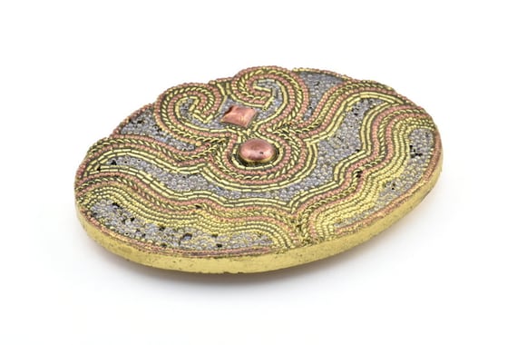 Vintage Belt Buckle, 1 Vintage Handcraft Belt Buckle (108x80mm