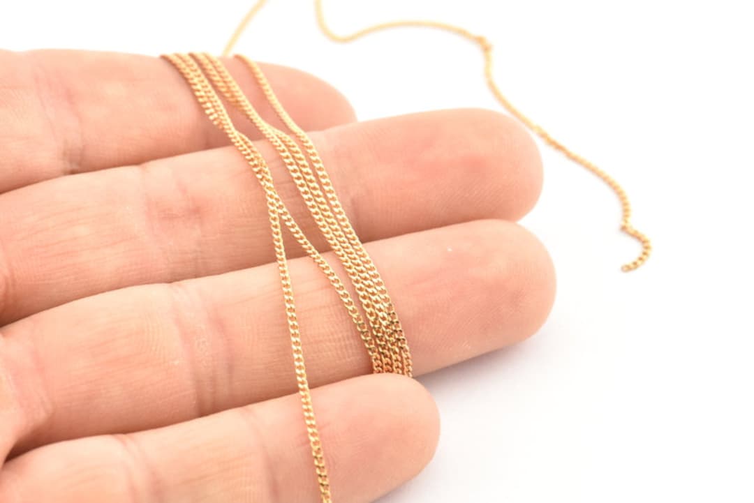 Brass Chain, Raw Brass Soldered Chain (1mm) 3m-5m-10m-20m-50m-90m