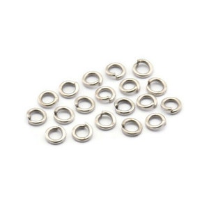 5mm Jump Ring, 250 Antique Silver Plated Brass Jump Rings (5x1mm) A0323 H0482