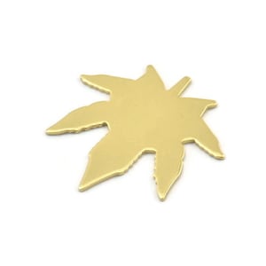 Brass Leaf Blank, 10 Raw Brass Leaf Blanks, Findings (28x0.80mm) M01295