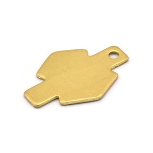 12 Raw Brass Stamping Blanks (24.5x17x0.80mm) A0785