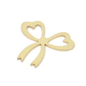 Messing Band Charme, Messing Band Charme, kleine Band Charme, Schleife Charme, Band Verbinder (13x15x0.60 mm) SMP2158