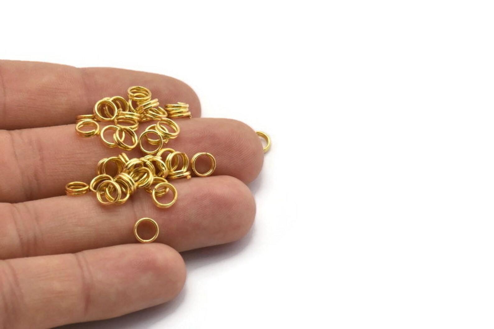 6mm Double Jump Ring 250 Raw Brass Double Jump Rings Split Etsy