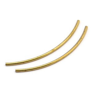 Messing Tube, 50 Stück Gebogenes Messing Tubes (1.5 x 50 mm) D0282