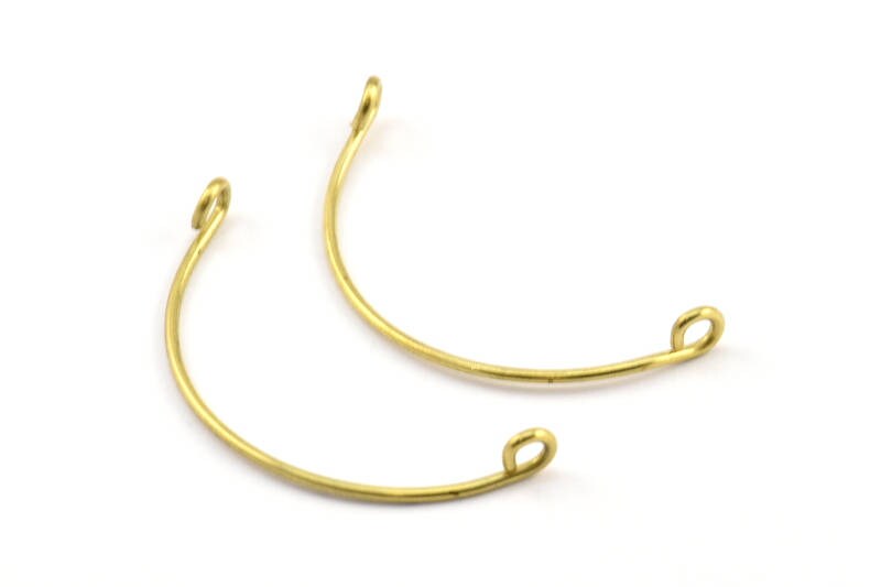 SemiCircle Wire Connector 24 Raw Brass SemiCircle Wire Etsy