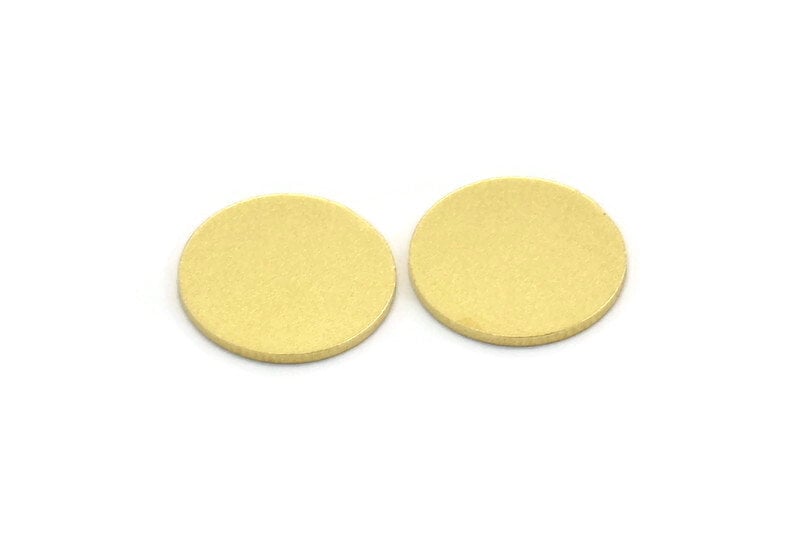 Brass Round Blank, 24 Raw Brass Round Shaped Blanks, Brass