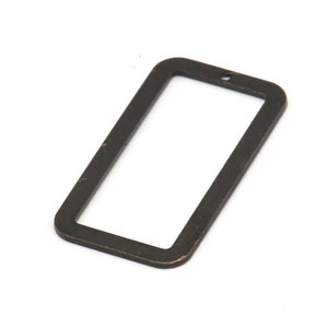 Black Rectangle Charms, 12 Oxidized Black Brass Rectangle Charms With 1 Hole, Earrings, Pendants (31x16x0.80mm) D0609 S922