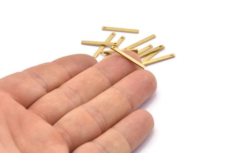 Minimalist Brass Pendant, 25 Raw Brass Bars20x2x1mm BS 1199A0857 画像 4