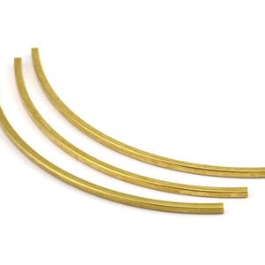 Brass Square Tube, 24 Raw Brass Square Tubes (77x2x2mm) BS 2210