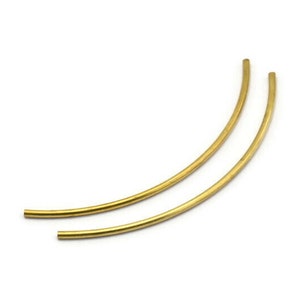 50 Stück gebogene Messingtuben (1.5 x 60 mm) D0281
