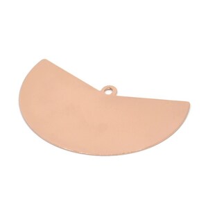 Rose Gold Geometric Charm, 2 Rose Gold Plated Brass Fan Charms With 1 Loop, Pendants, Earrings, Findings (38x23x0.40mm) D1042