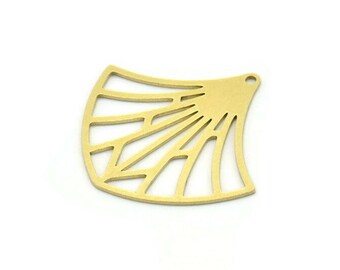 Brass Charm, 6 Raw Brass, Brass Pendants, Charm Pendants, Brass Charms With 1 Hole, Findings (27x28x0.60mm) SMP0750