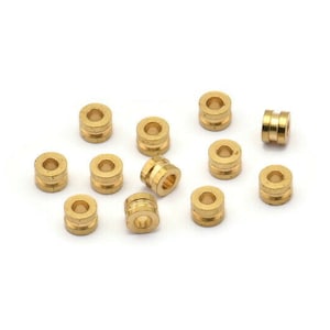 50 Raw Brass Spacer Beads (4x2.80mm) D0072