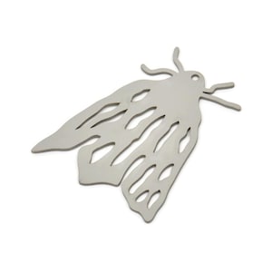 Steel Butterfly Charm, Stainless Steel Butterfly Charms With 1 Hole, Earring Findings (38x30x0.80mm) SMP2658