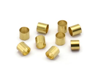 5mm Tube Bead, 100 Raw Brass Tube Beads (5x5mm) Bs 1460