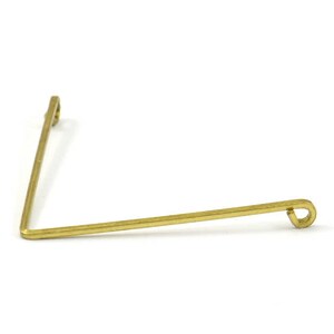 Brass Wire Pendant, 24 Raw Brass Wire Pendant With 2 Holes (40x1mm) BS 1761