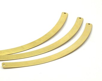 Gargantilla de latón - 3 piezas en bruto para gargantilla de latón con 2 agujeros (128 x 7 x 0,70 mm) Latón 164 (b0010)