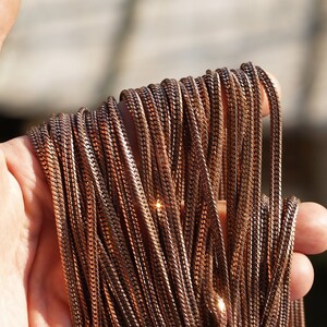 1 Meter  Vintage  Copper Plated Brass Soldered Chain (4.00 X 1.5 Mm)  Z083