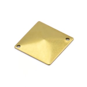 Square Pyramid Charms, 50 Raw Brass Square Pyramid Charms, Findings  (16mm)   D0272