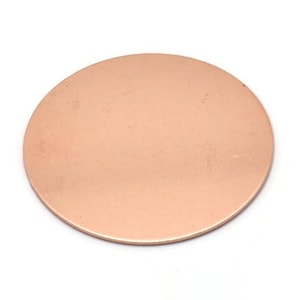 Copper Round Disc, 2 Raw Copper Stamping Tags (35x0.80mm) M03224