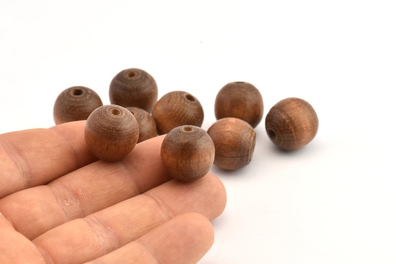 15mm Findings 24 Vintage Wooden Beads Made In Germany Vintage Wooden Bead B44