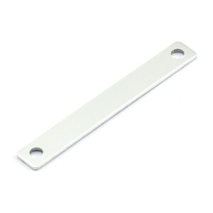 Customized Silver Bar, 10 Aluminum Stamping Connectors (54x7mm) B0099