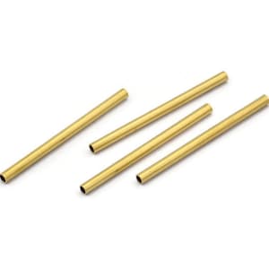 Brass Plain Tubes 50 Raw Brass Tube Beads 2x30mm Bs 1434 image 1