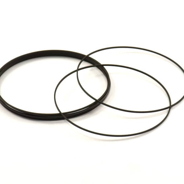 70mm schwarze Kreise, 6 schwarze Kreisverbinder aus oxidiertem Messing (70mm) Bs 1113 S520