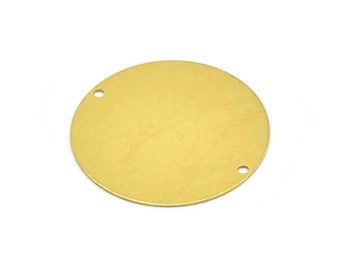 Brass Stamping Tag, 10 Raw Brass Stamping Tags, Connectors (32mm) A0350